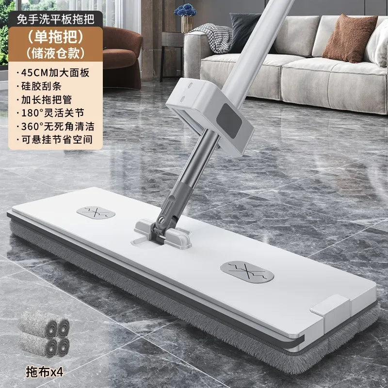 Flat Squeeze Mop & Foldable Bucket for Easy Cleaning - Clarify.pk