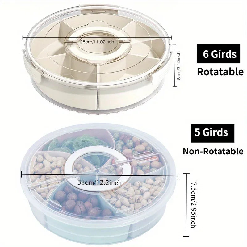 Portable Snack Tray – 360° Rotating & Spill-Proof - Clarify.pk