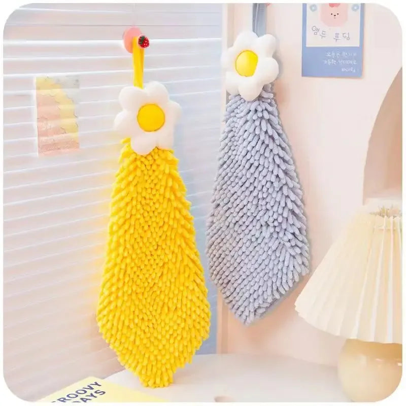 Chenille Hand Towel with Hanging Loop – Quick Dry (Each) - Clarify.pk