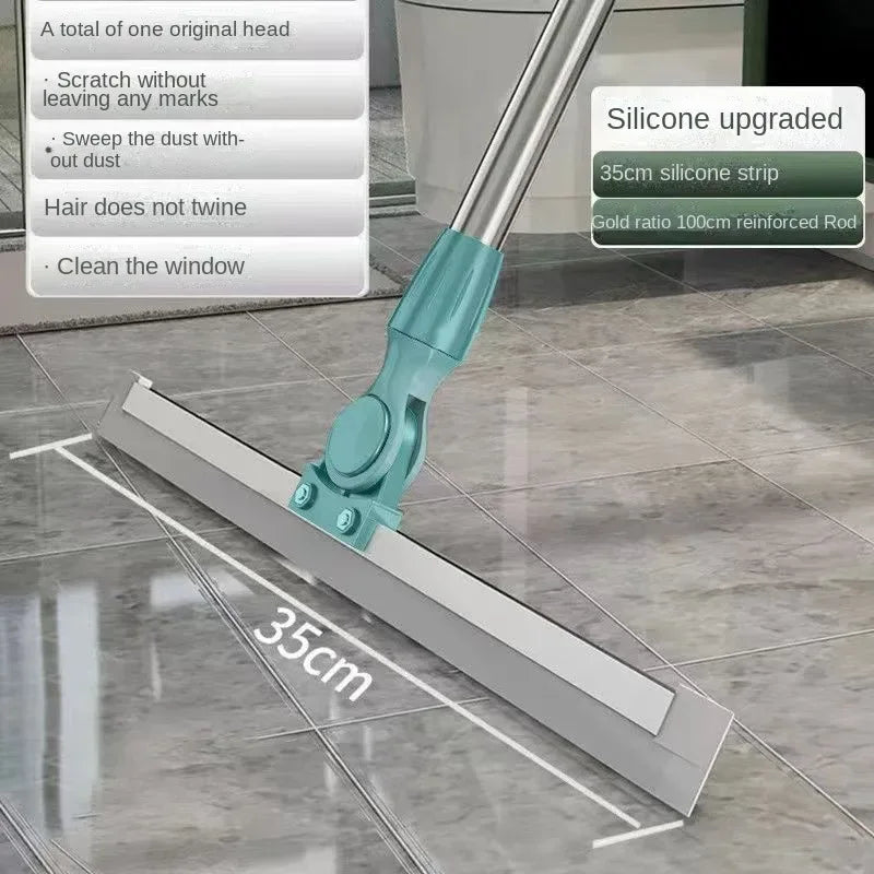 Silicone Floor Wiper Broom – Magic Bathroom Cleaner - Clarify.pk