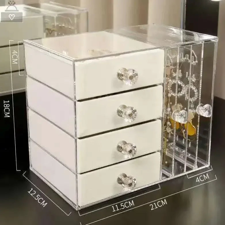 Transparent Acrylic Storage Box – Multi-Layer Jewelry Drawer - Clarify.pk