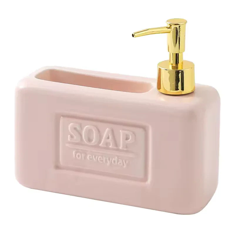 Elegant Ceramic Soap Dispenser Set for Modern Bathrooms - Clarify.pk