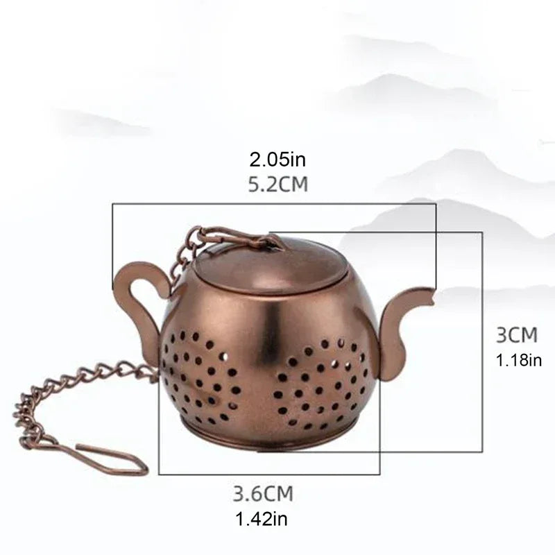 Stainless Steel Kettle-Shape Tea Infuser – Durable Teapot Design - Clarify.pk