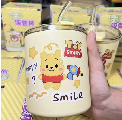 Premium Eco-Friendly Mug with Glass Straw