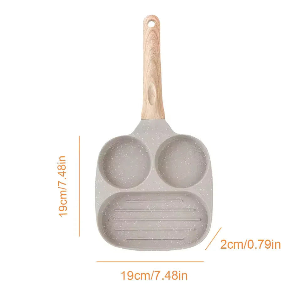 3-in-1 Non-Stick Frying Pan with Grill - Clarify.pk