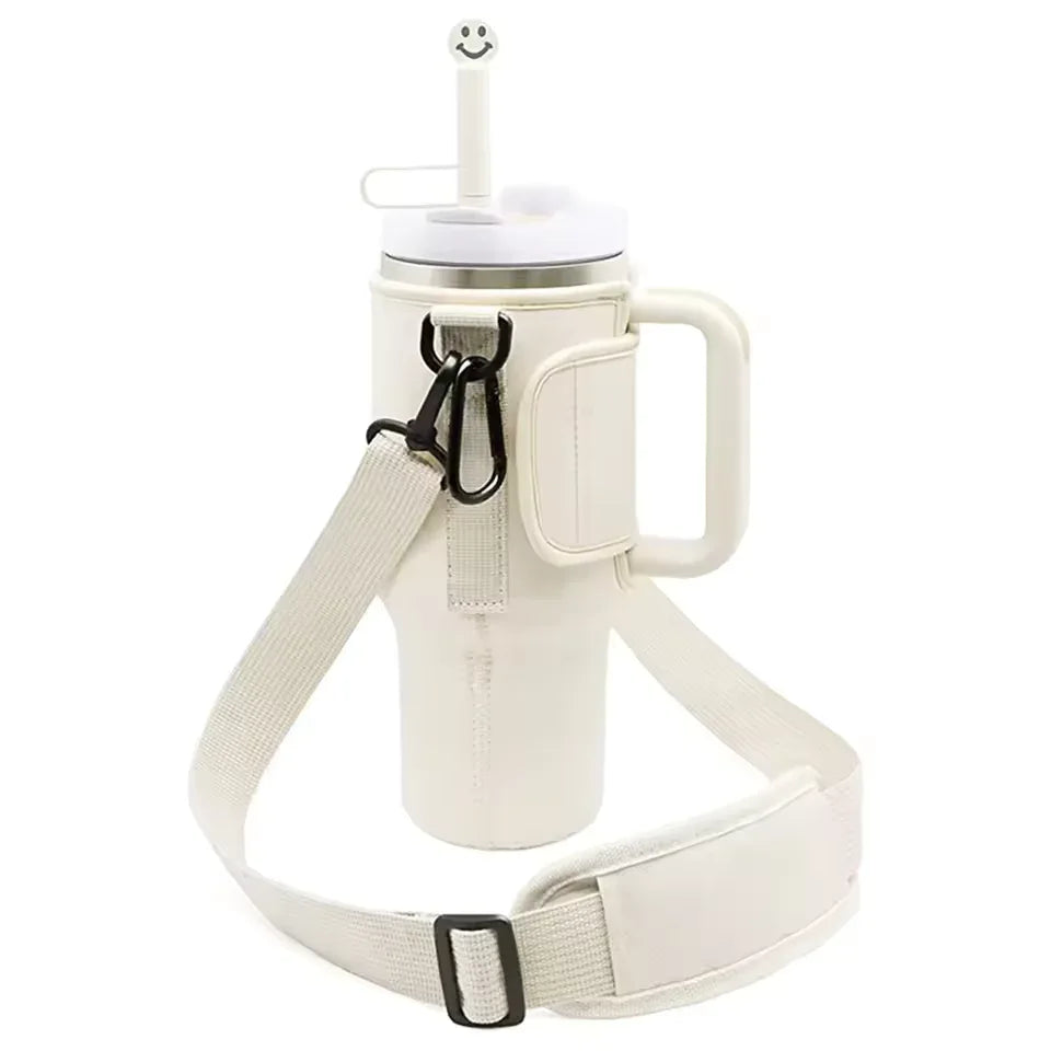40oz Water Bottle Carrier Bag – Fits Stanley Quencher with Strap (Random Color) - Clarify.pk