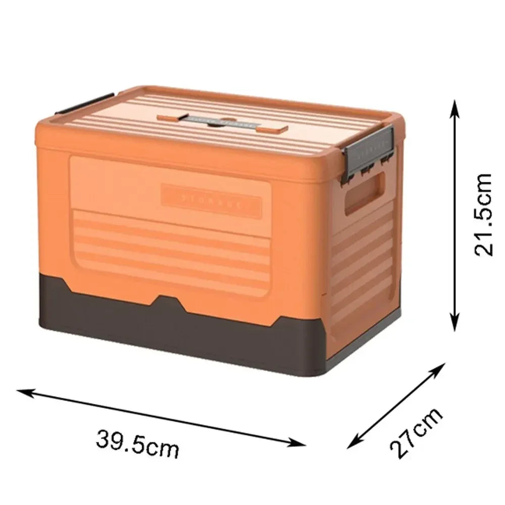 Foldable Plastic Storage Box with Lid – Large Capacity - Clarify.pk