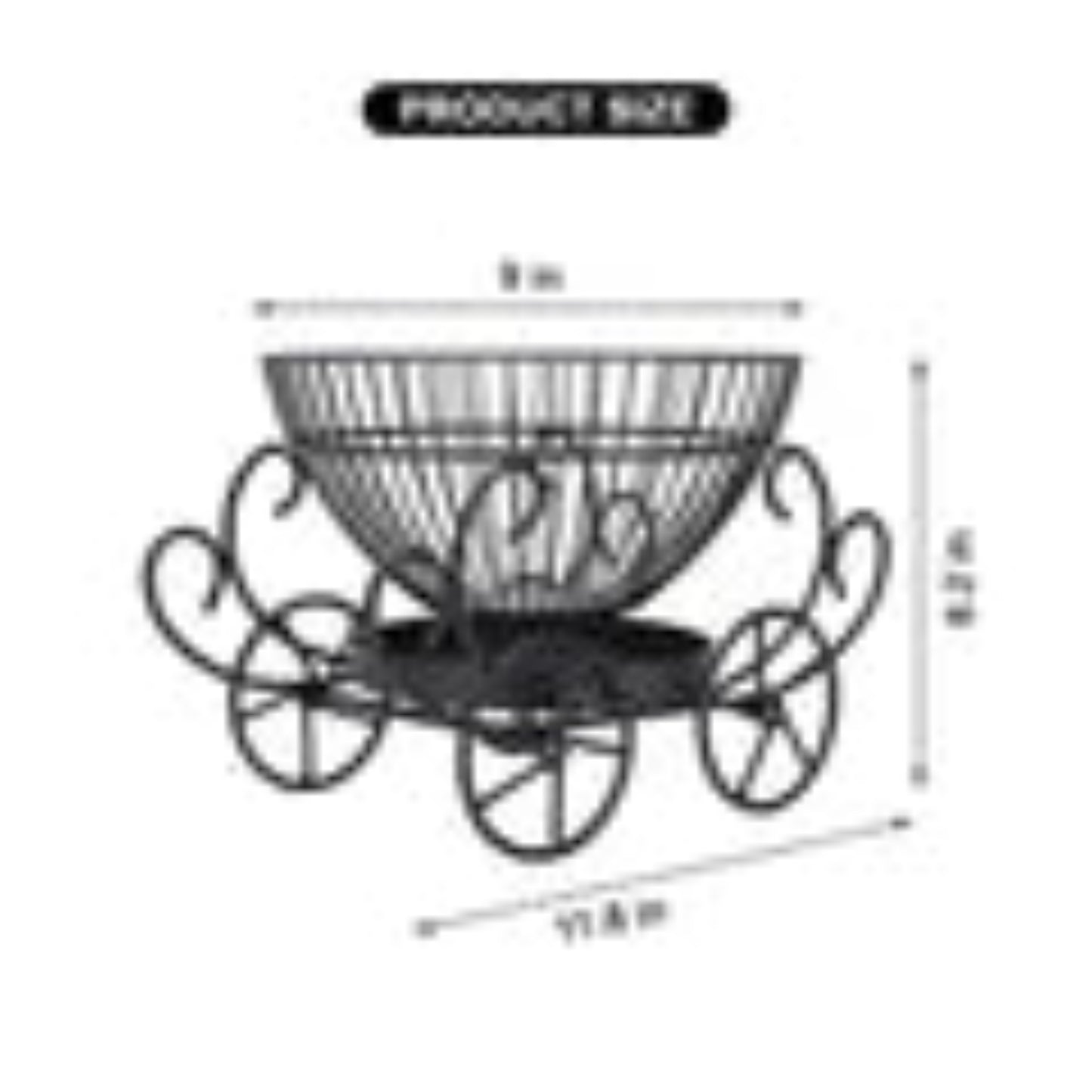 Carriage Design Fruit Basket – Premium 2-Tier Vintage Centerpiece Display