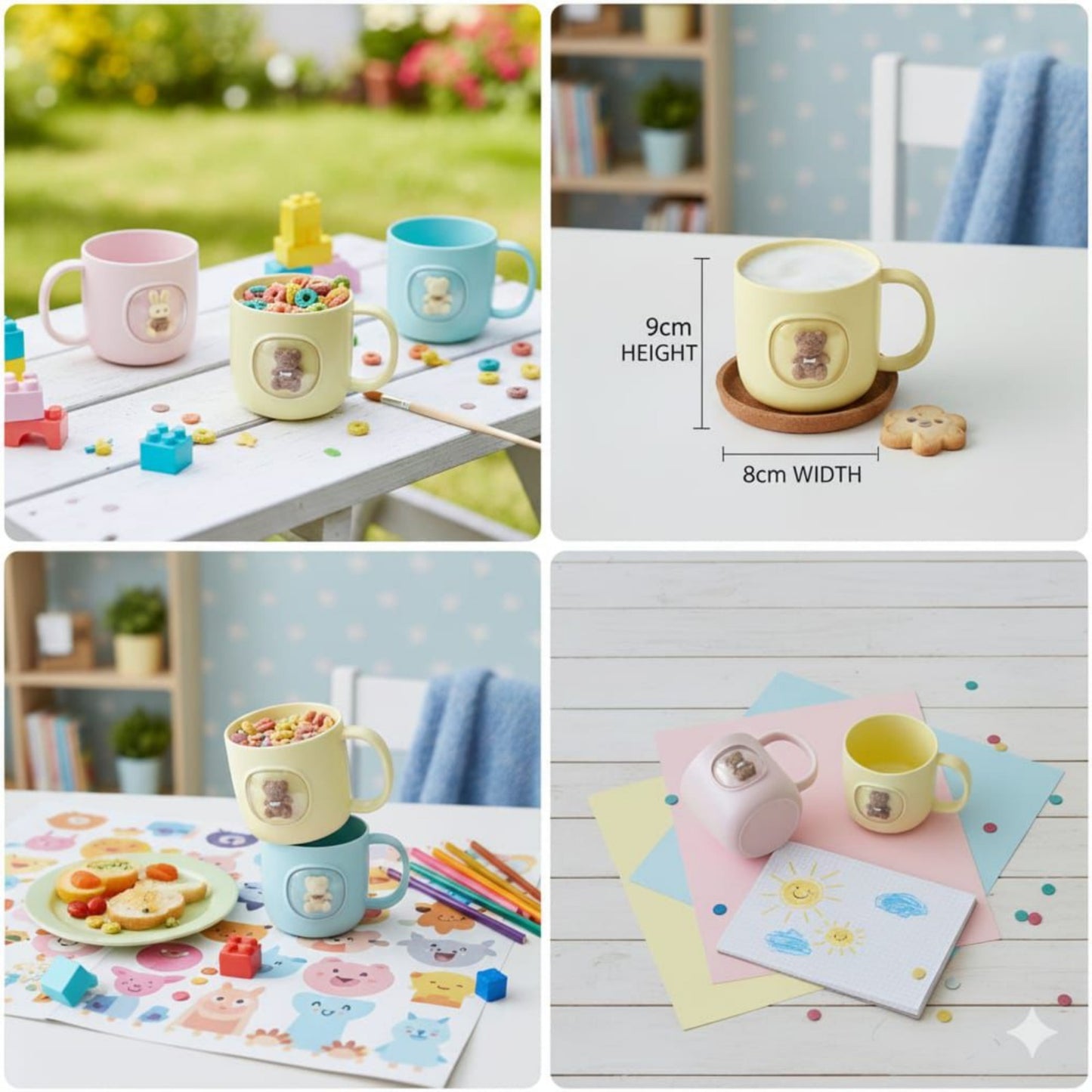 Kids 3D Animal Mug - Cute Cereal & Milk Cup - Trenducts.pk