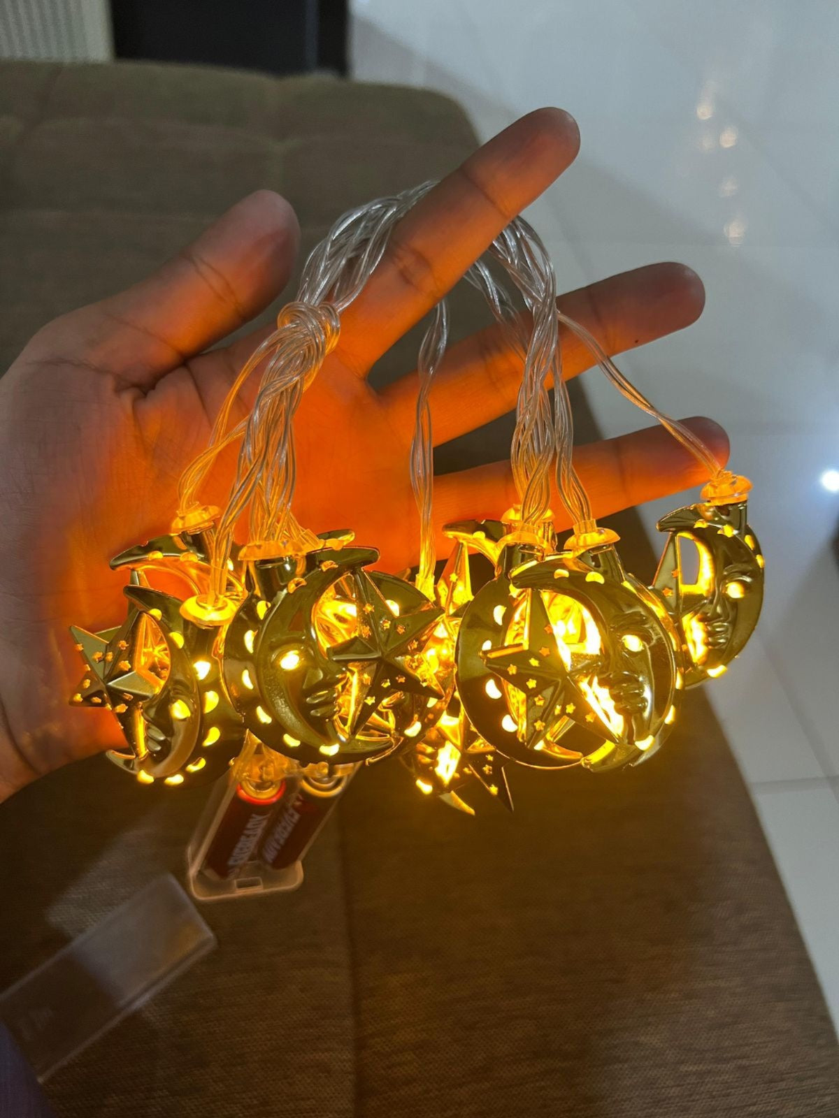 Premium Moon Shaped LED String Lights - Ramadan & Eid Festive Glow ZZ