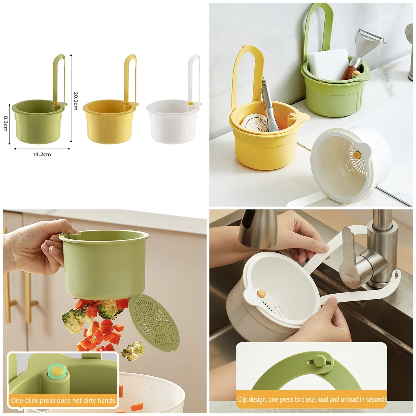 The Hydro-Tidy: 2-in-1 Adjustable Sink Drain Basket ME