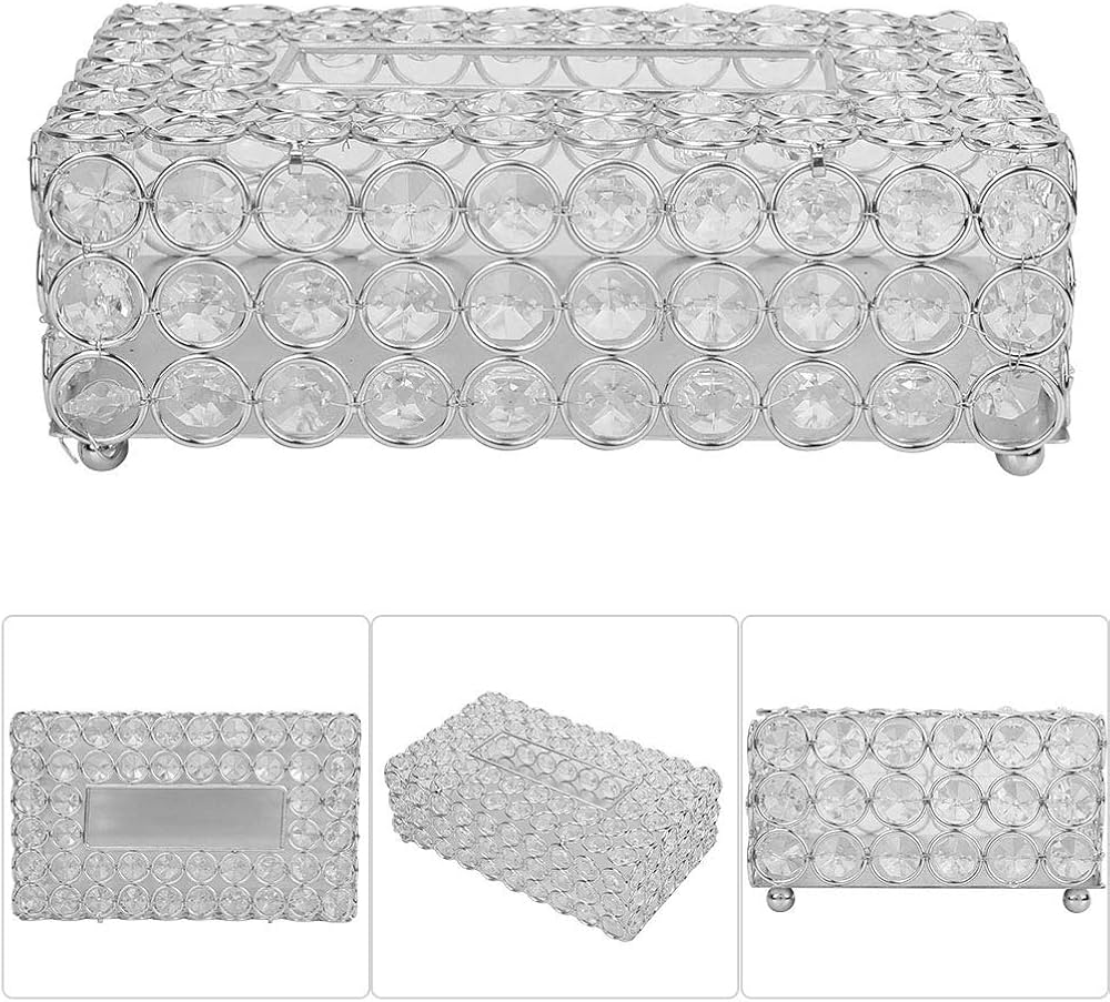 Premium Crystal Tissue Box Holder