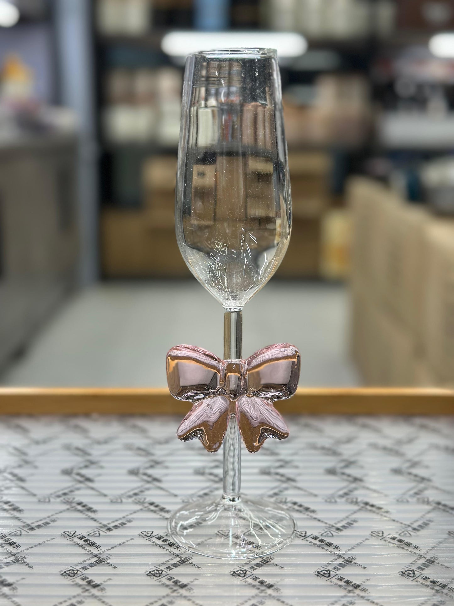 Luxury Bow Champagne Flute Glass – Elegant Crystal Toasting Flute