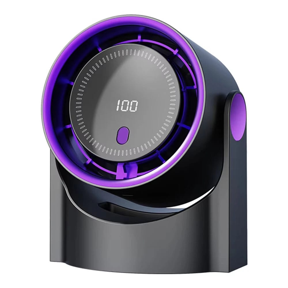 Portable Rechargeable USB Turbine Table Fan with Display