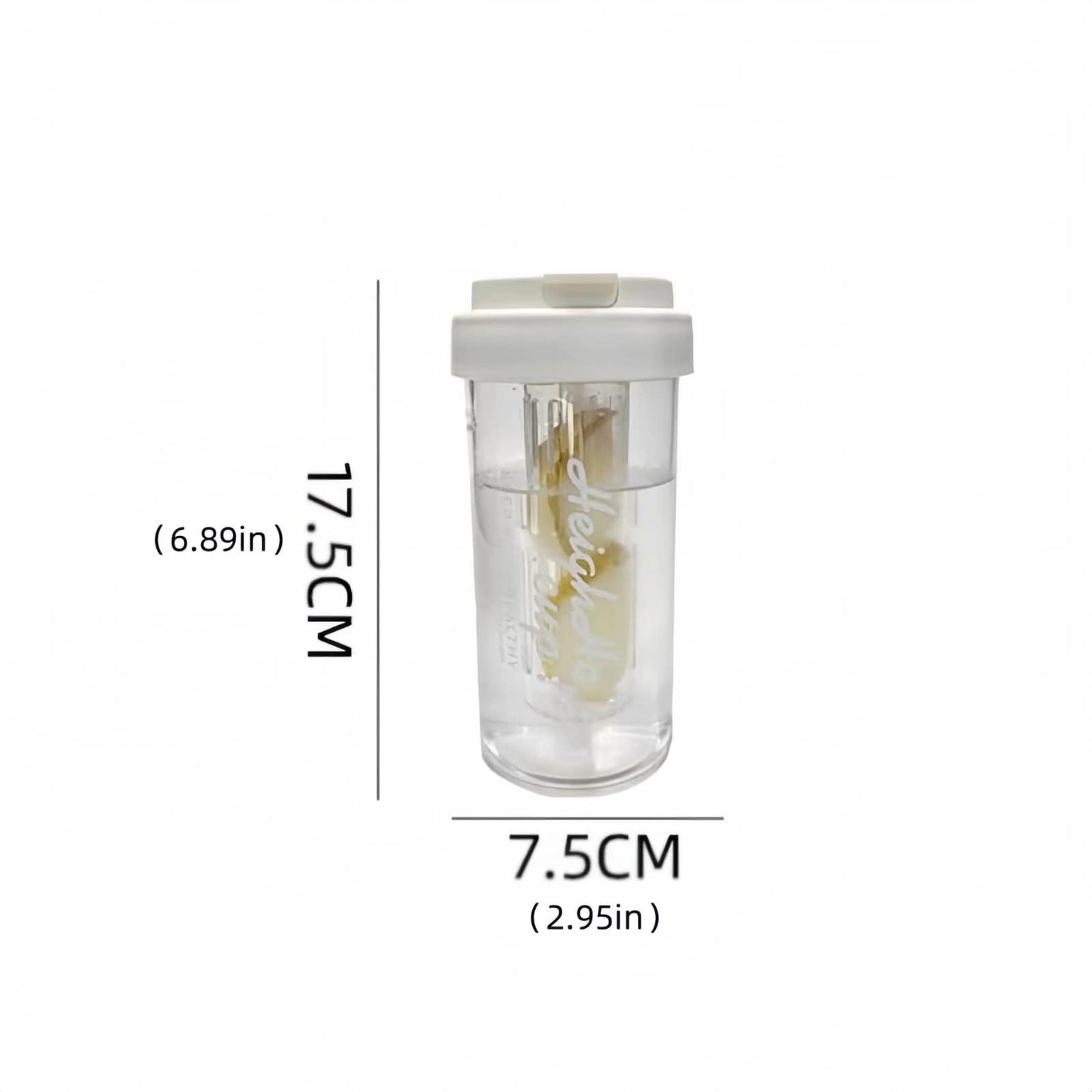 600ml Pastel Straw Tumbler & Dual-Port Water Bottle (Random Colours)