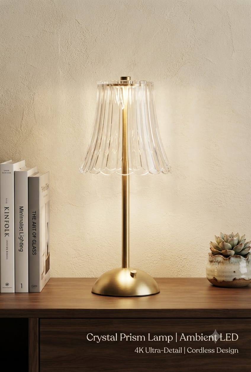 Pleated Lamp | Ambient Fluted Table Light