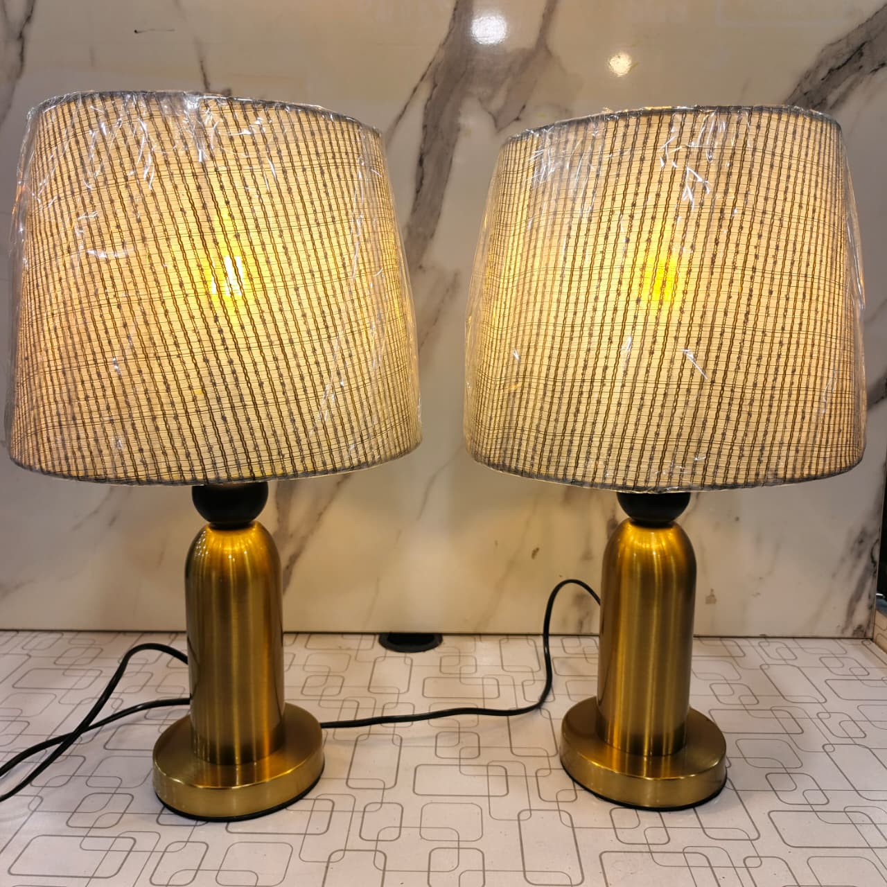 Luxury Antique Gold Capsule Table Lamp (each)