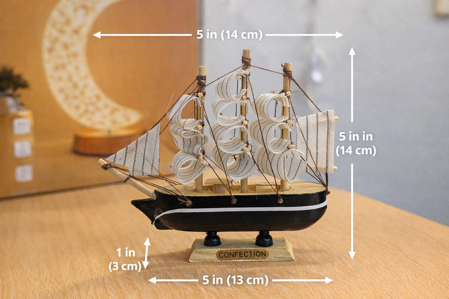 Maritime Legend - Classic Sailing Ship Model - (14 x 14 cm)