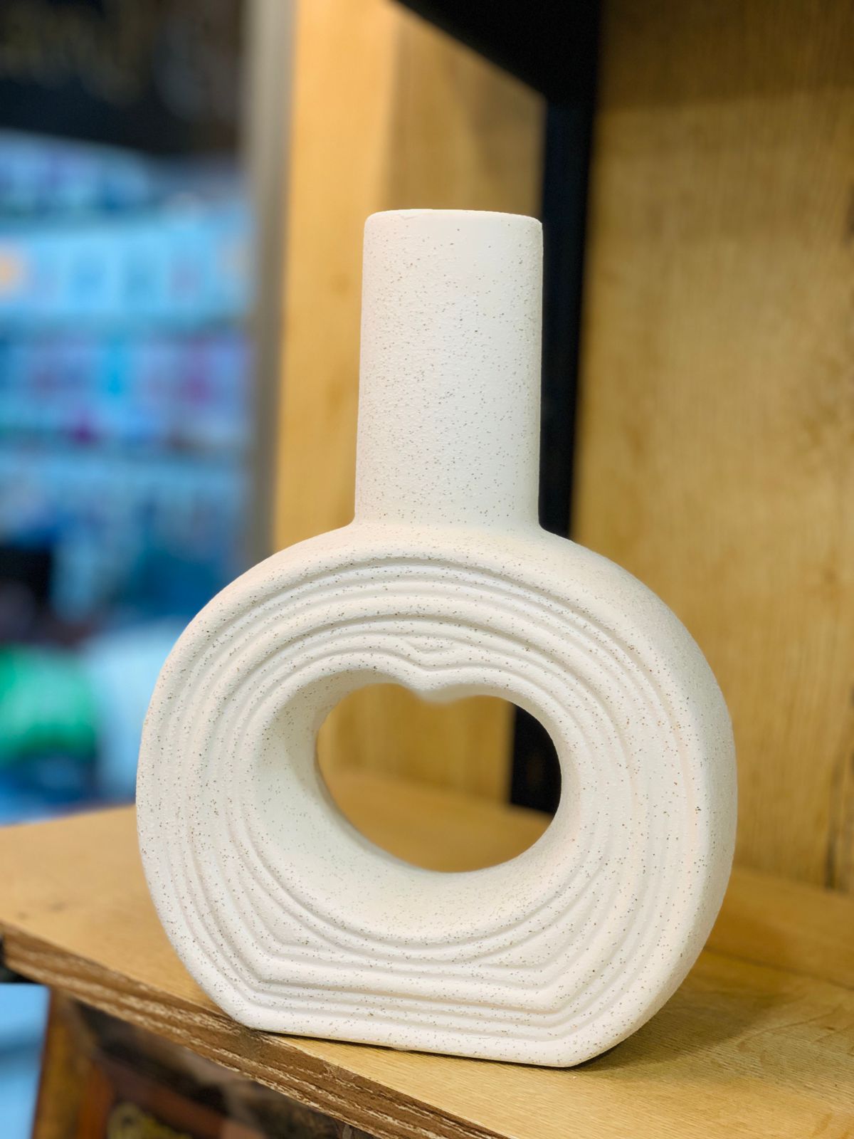 Modern Abstract White Hollow Ceramic Vase – Home Decor Accent