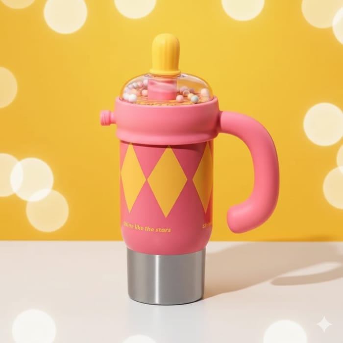 Insulated Sipper with Handle & Straw Lid – 750ml (Random Color)