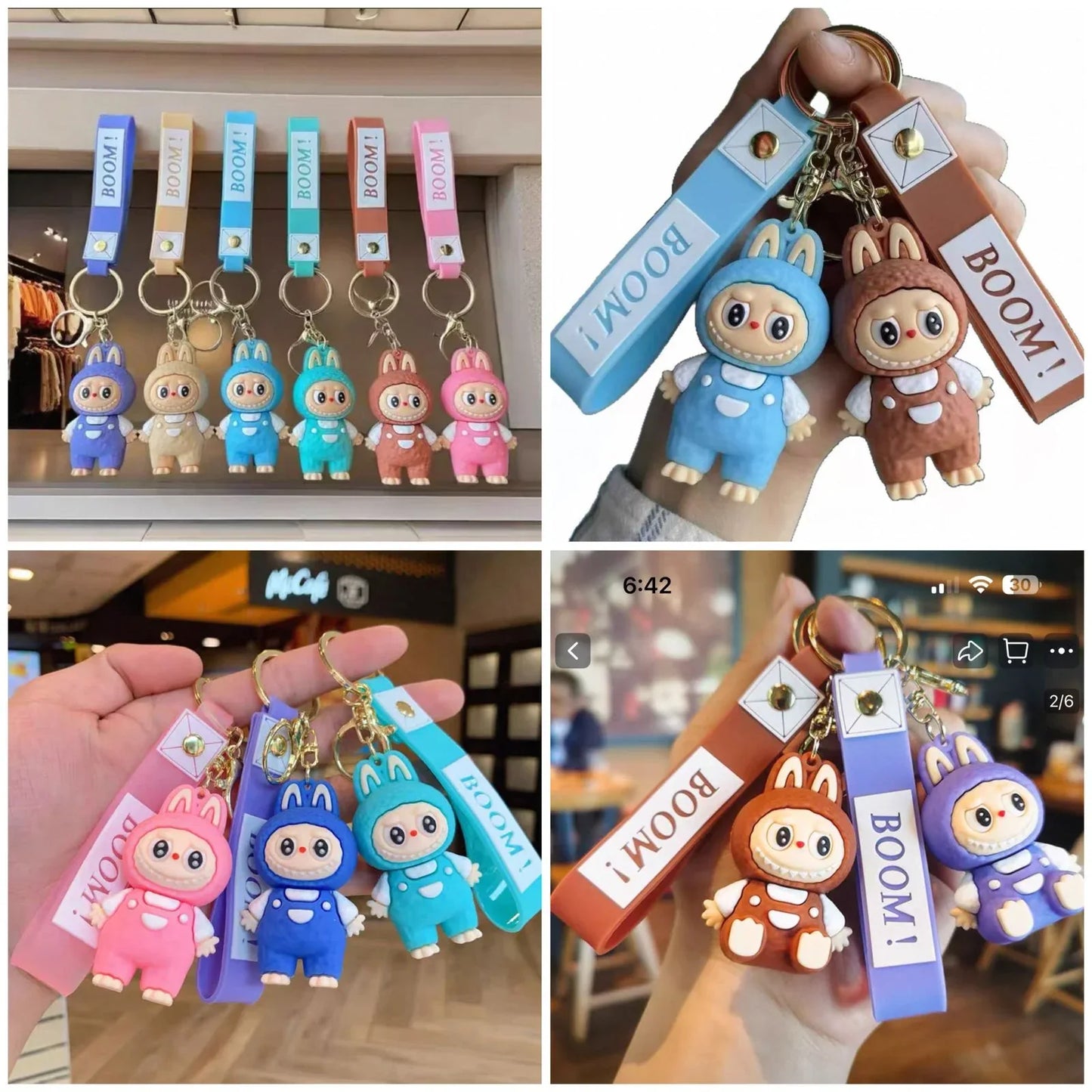 Stylish Labubu Keychain – Trendy Bag Charm Accessory (Random) - Clarify.pk
