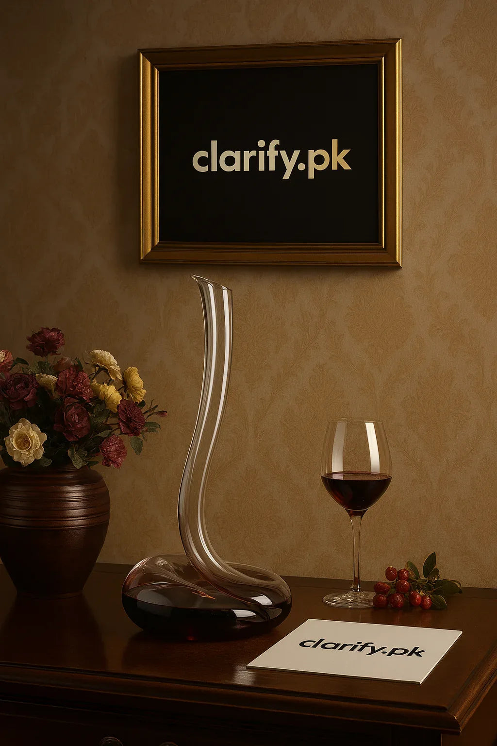 Handmade Crystal Pitcher – Decorative Glass Server for Beverages - Clarify.pk