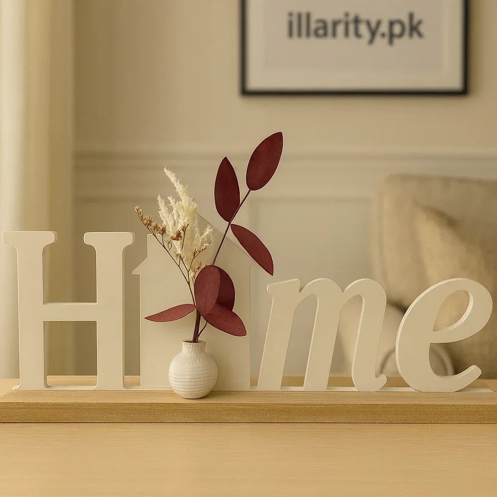 Home Wooden Decoration Piece – Rustic Tabletop Décor for Living Room - Clarify.pk