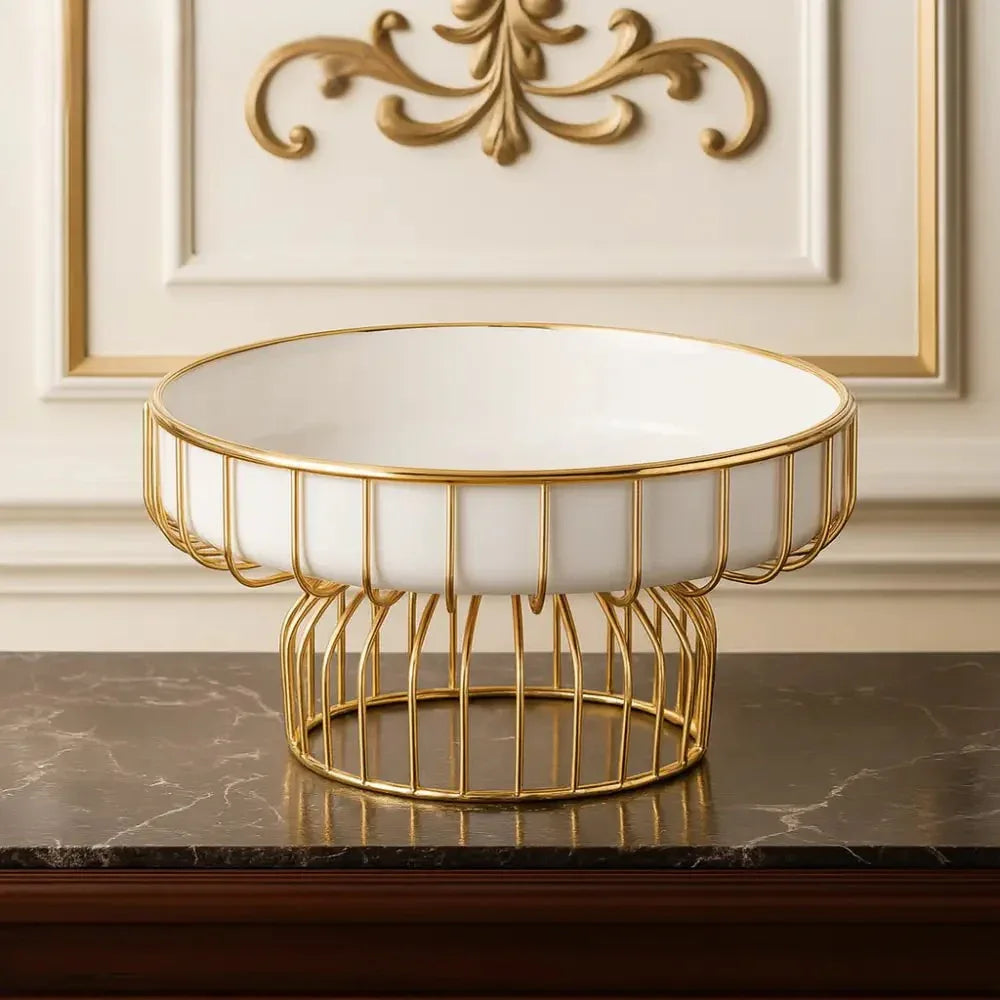 Clarify.pk Ceramic Pedestal Bowl with Stand - Elegant Design - Clarify.pk