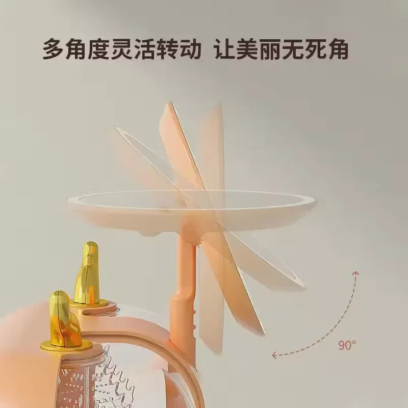 Cosmetic Storage Box with Mirror & Jewelry Holder - Clarify.pk