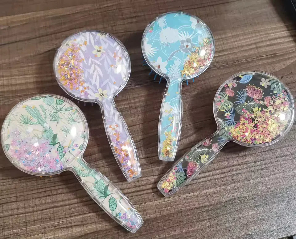 Cute Children Hair Brush with Floral Designs - Clarify.pk