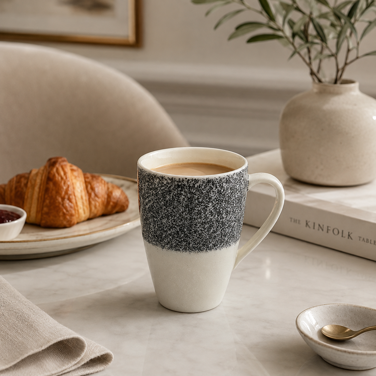 Danny Home Charcoal Texture 320ml Ceramic Mug