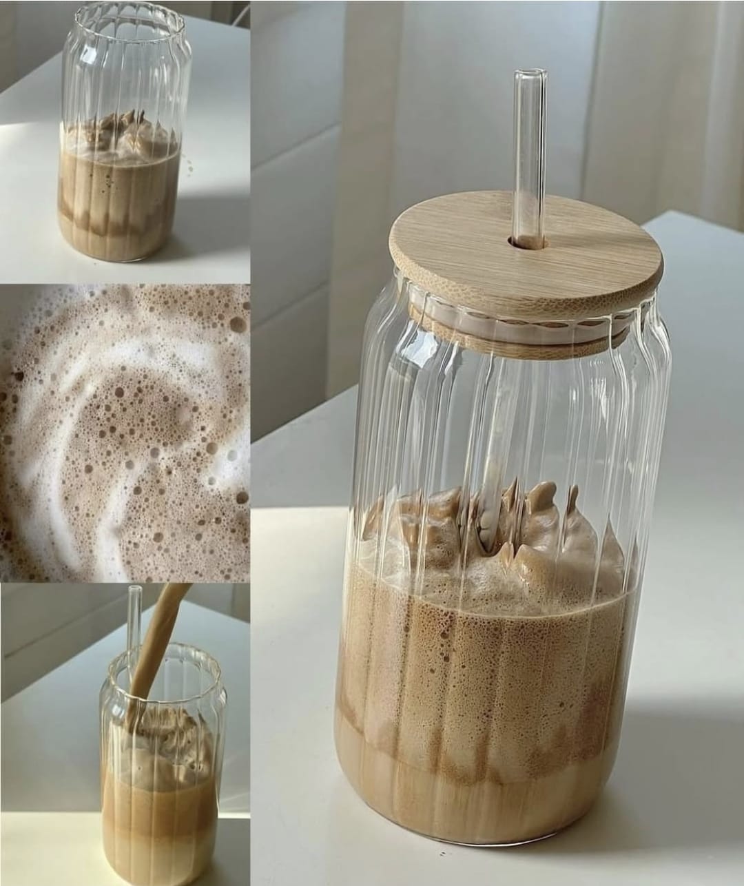 500ml Premium Borosilicate Glass Jar with Natural Wooden Lid HAT