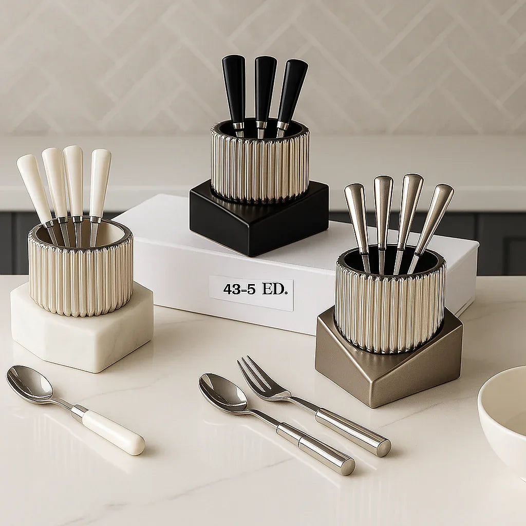 Ceramic 6pcs Fork Set – Elegant Dining Cutlery Set - Clarify.pk