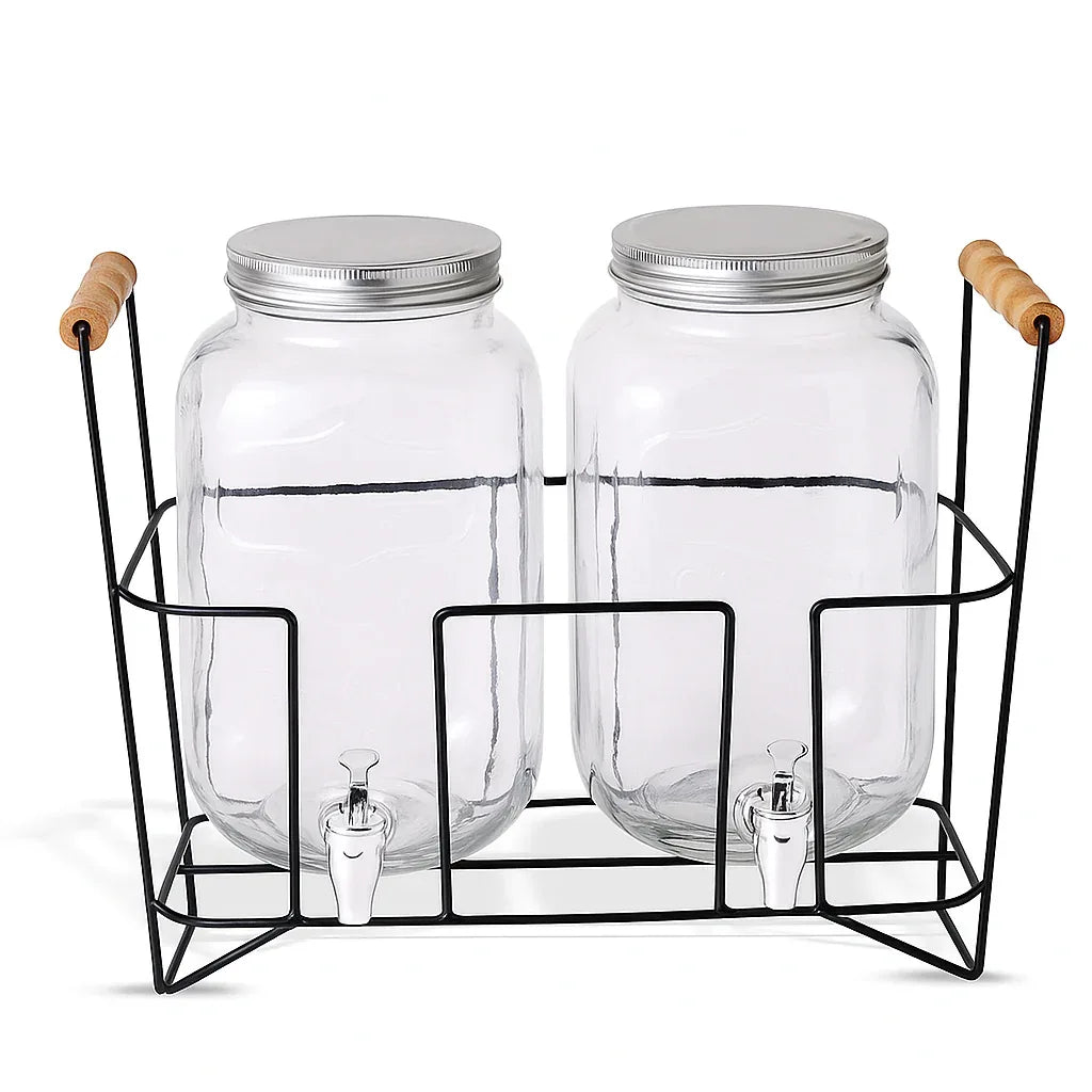 Double Drink Dispenser with Stand – 3.8L Beverage Server - Clarify.pk