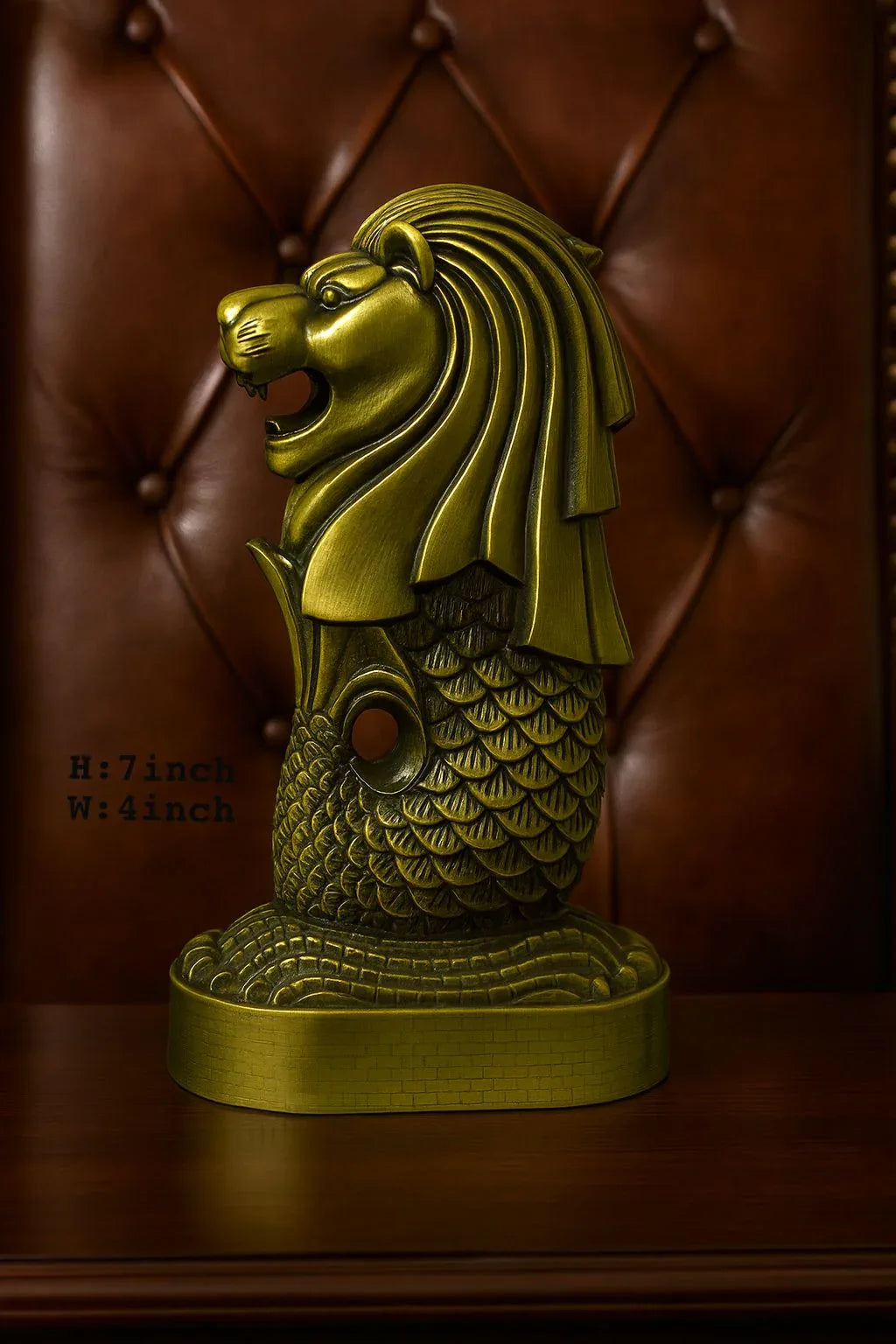 Metal Singapore Lion Fountain Showpiece – Premium Decor Model - Clarify.pk