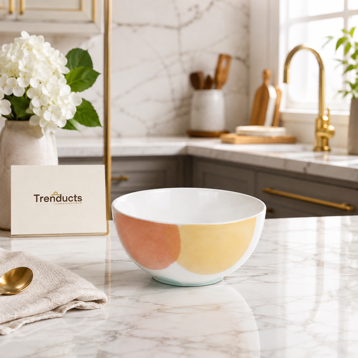 Danny Home Pastel Color Block Bowl 4.75″