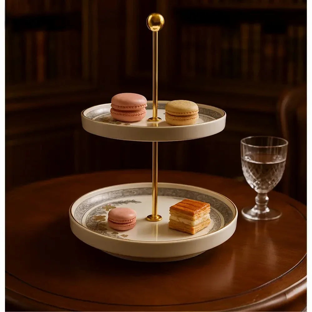 Elegant Serving Tray for Parties - 2 Tier - Clarify.pk