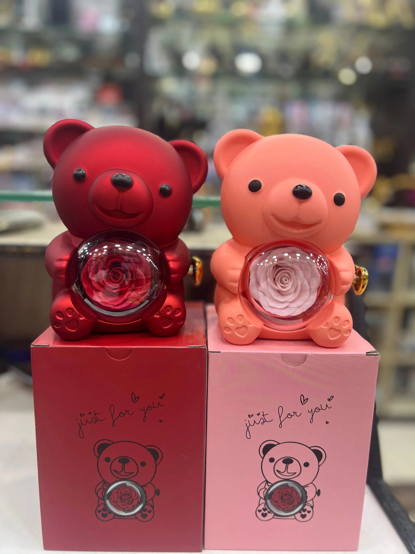 Teddy Bear Flower Gift Box – Romantic Gift Idea (Each) - Clarify.pk