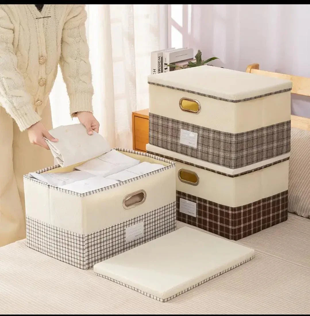 Fabric Storage Boxes for Clothes - Durable & Stylish - Clarify.pk