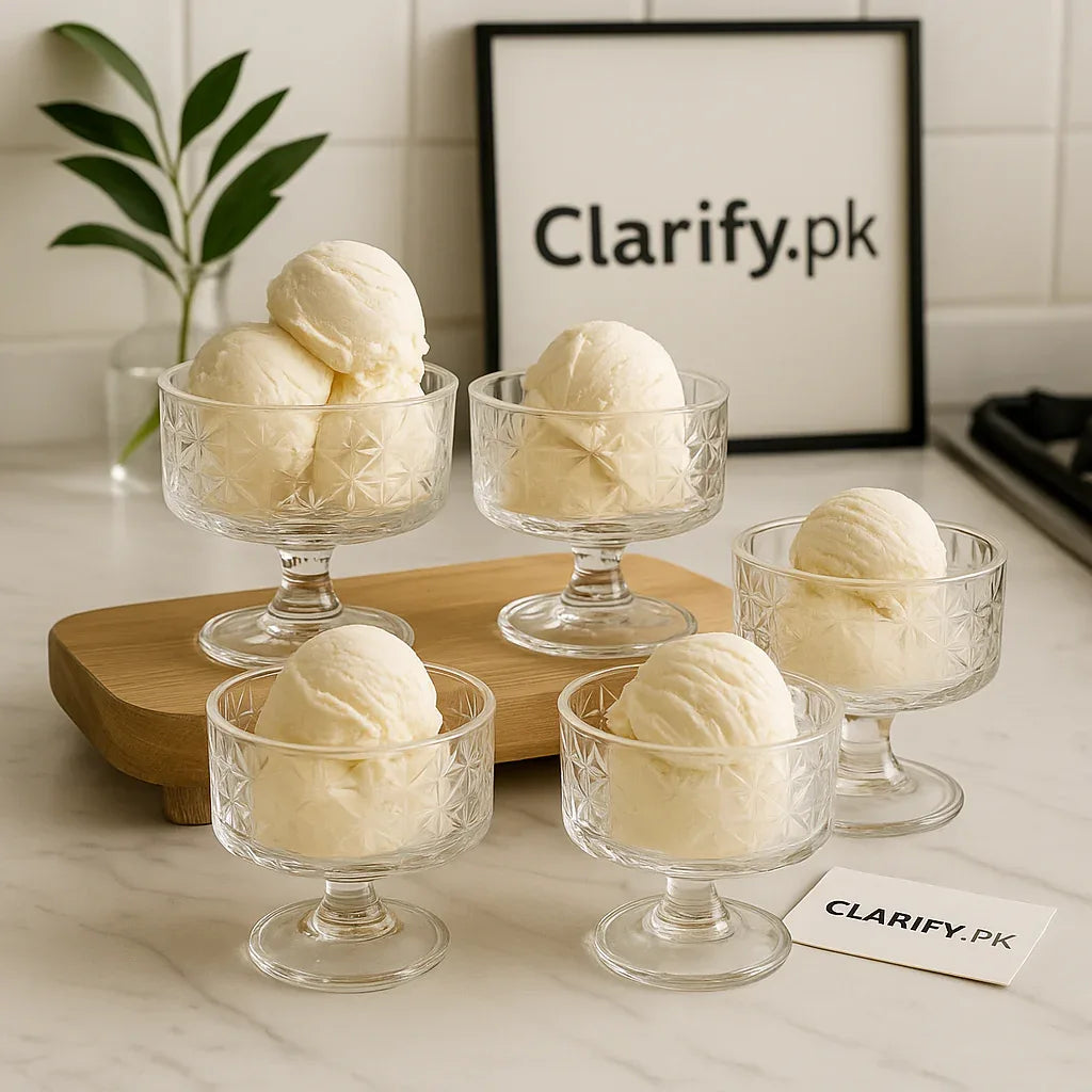 Premium 6-Piece Glass Dessert Serving Bowls - Clarify.pk