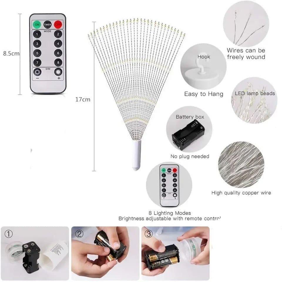 Firework String Lights Battery Operated with Remote - Clarify.pk