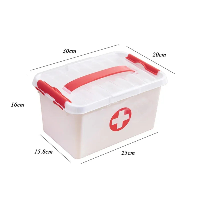 First Aid Kit Storage Box with Compartments - Clarify.pk