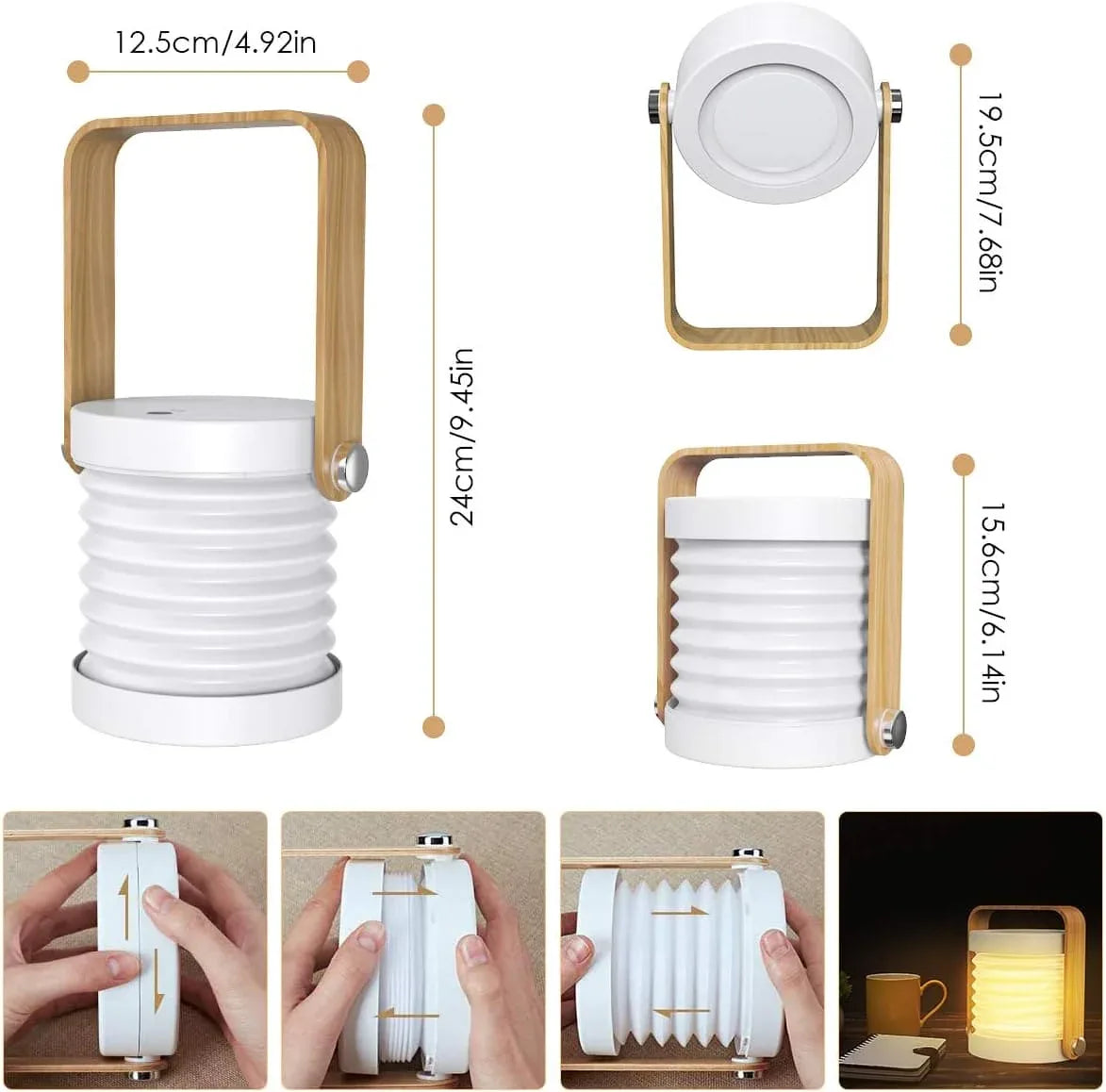 4 in 1 Foldable LED Table Lamp – Portable & Stylish - Clarify.pk