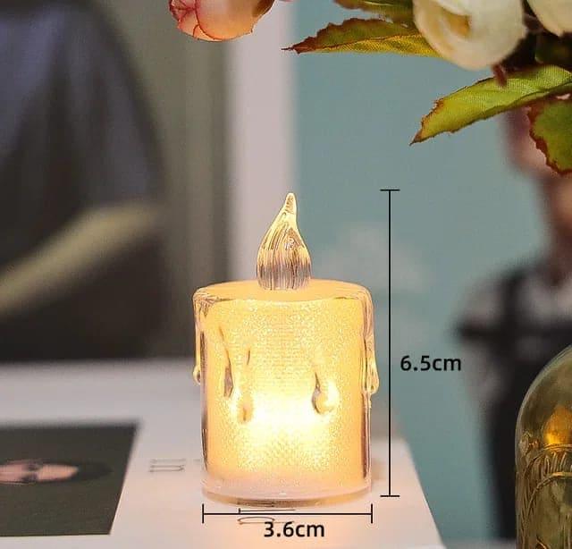 Acrylic LED Candle Lamp with Realistic Glow - Clarify.pk