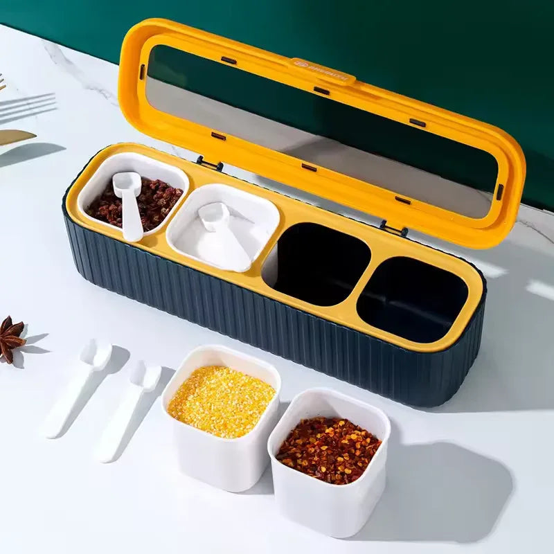 Kitchen Seasoning Box with Multiple Compartments - Clarify.pk