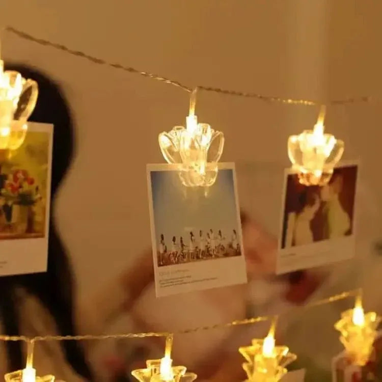 10 Pieces LED Photo Clip String Lights Star Design - Clarify.pk