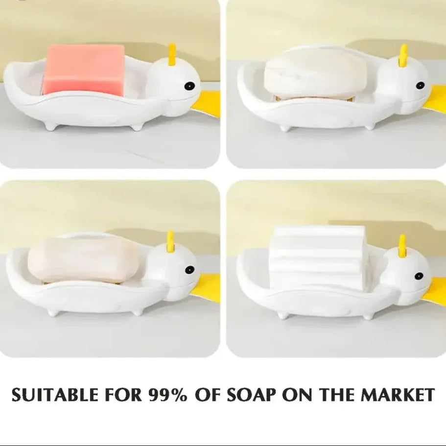 Cartoon Duck Soap Dish - Durable & Cute Design - Clarify.pk
