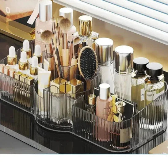 Luxury Acrylic Makeup Organizer with Multiple Compartments - Clarify.pk