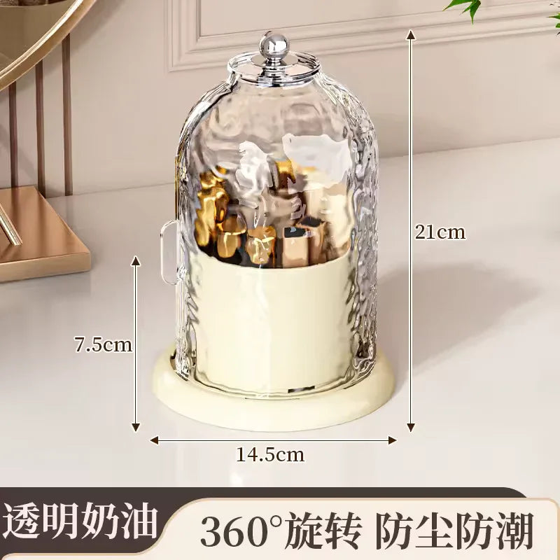 Luxury Cosmetics Storage Box with Rotating Design