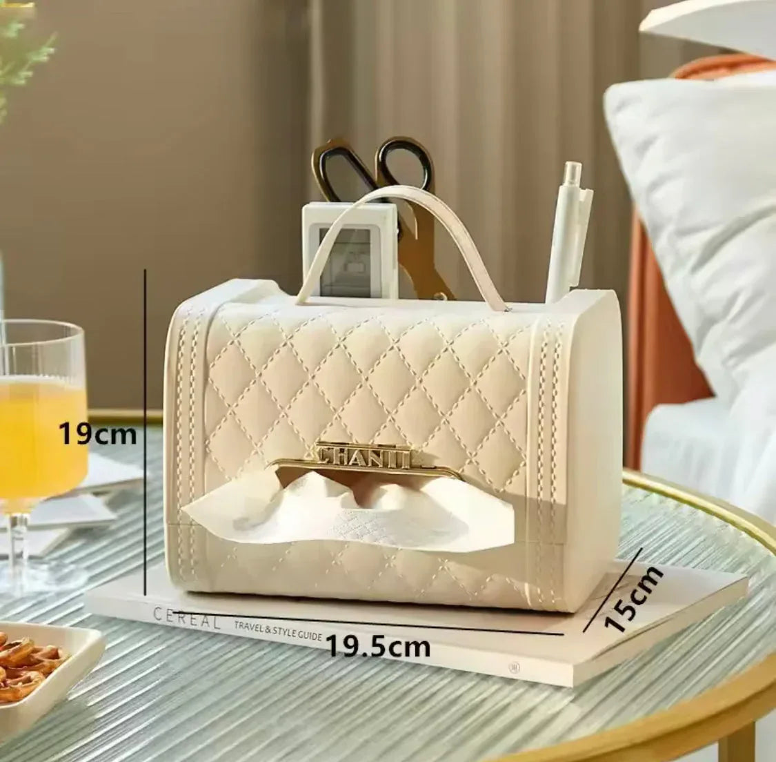 Handbag Tissue Box Holder with Elegant Design - Clarify.pk